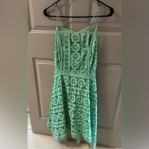 Free People, sea foam green, floral print dress
